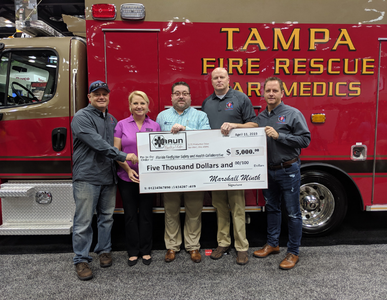Braun Ambulances and Ten-8 Fire Equipment, Inc Present Donation to Florida Firefighters Safety and Health Collaborative