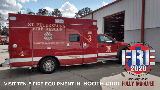 Braun Chief XL Type I Ambulance On Display at Fire Rescue EAST 2020 in Daytona Beach, Florida