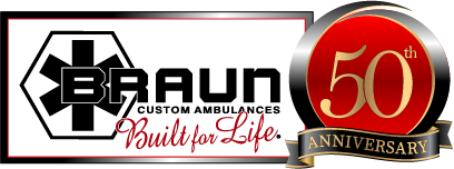Braun Ambulances 50th Anniversary Logo